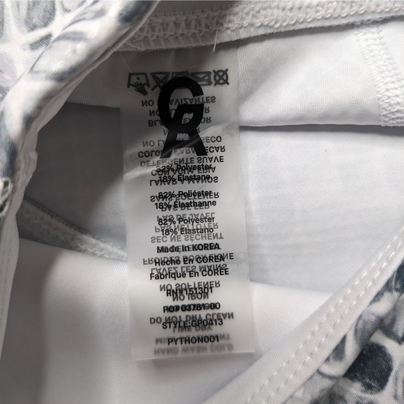 GOOD AMERICAN Women's Python Print Mesh Leggings White/Grey size 0/XS - Picture 9 of 12